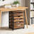 Industrial Style Mobile Storage Dresser with Drawers, Multi-functional Office Printer Stand