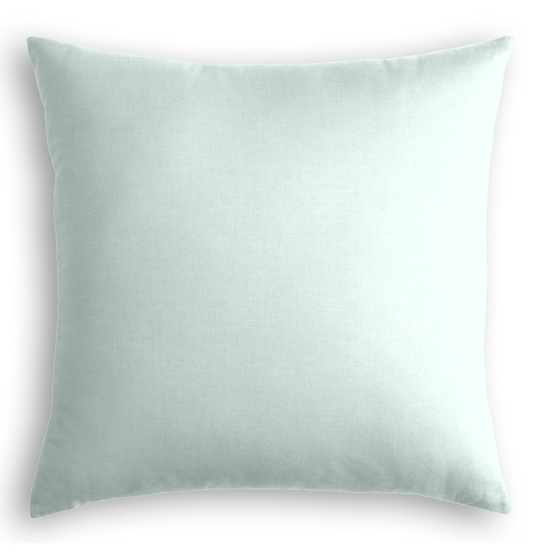 Linen Reversible Pillow Cover, Light Green, 16" x 16", Down
