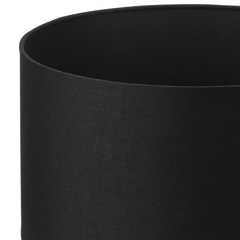 Drum Lamp Shade ( Screw On ), Black, 20cm H x 35cm W x 35cm D