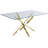 Gabir Glass Top Metal Base Dining Table-1775197722