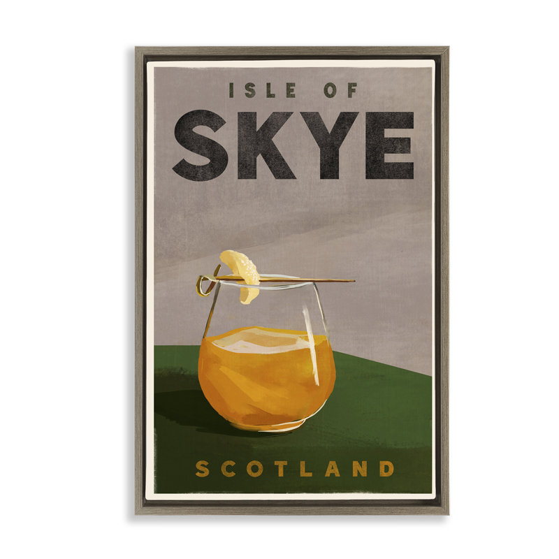 Toile flottante «Isle of Skye» par The Whiskey Ginger, H 31 po x l 21 po, Cadre flottant orme Montalcino
