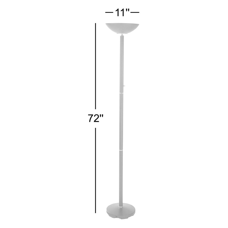 Lampe torchère sur pied 72 po Selleck, Noir