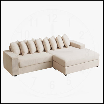 Comfortable Oversized L Shaped Sofa with Multiple Functionalities for Home
