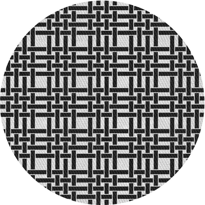 Geometric Indoor Rug, Round 6'