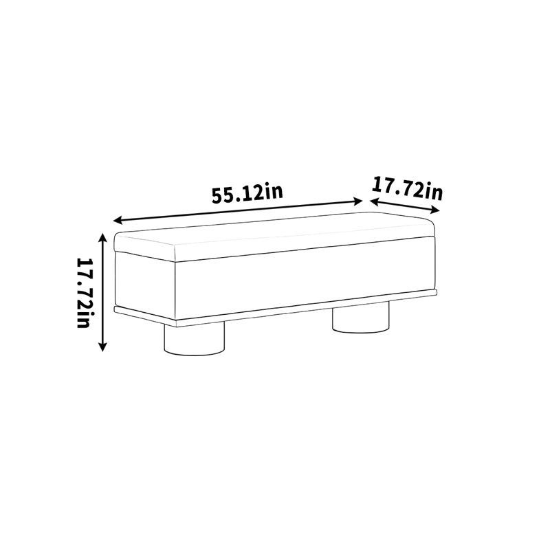 Vernet, H 17,72 po x l 55,12 po x P 17,72 po