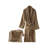 Luxurious 100% Cotton Bathrobe Set (L-XL) in Beige, Includes 1 Bathrobe (430 GSM) & 1 Hand Towel (19.7 x 35.4 inches, 500 GSM) | Soft, Absorbent, Machine Washable at 86°F | Perfect for Spa & Home Relaxation
