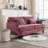 Chenille Fabric Loveseat Sofa, 2-Seat Upholstered Loveseat Sofa Couch For Living Room,Brown Wood Feet Sofa For Bedroom, Reading (Chenille)-251217186