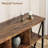Geron 62" Extra Long Industrial Console Table Sofa Table, 8 Cube Storage Organizer Bookcases, 3 Tier Farmhouse Console Table-319111882