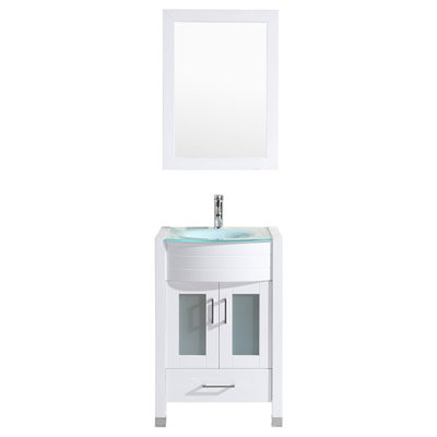 Ensemble de meuble-lavabo simple 24 po avec miroir Marguez