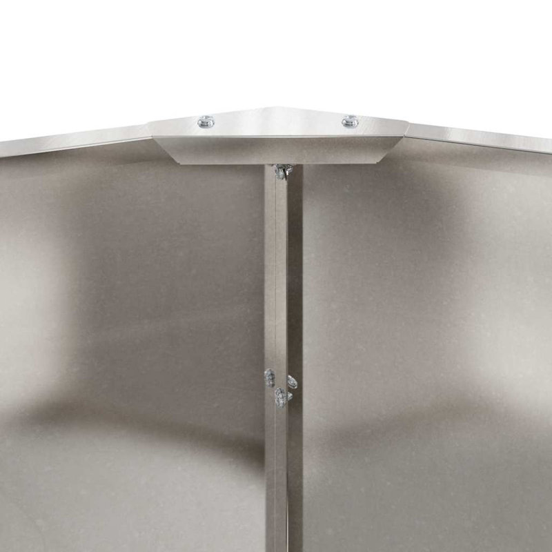Planter Box, Silver, 35cm H x 120cm W x 120cm D
