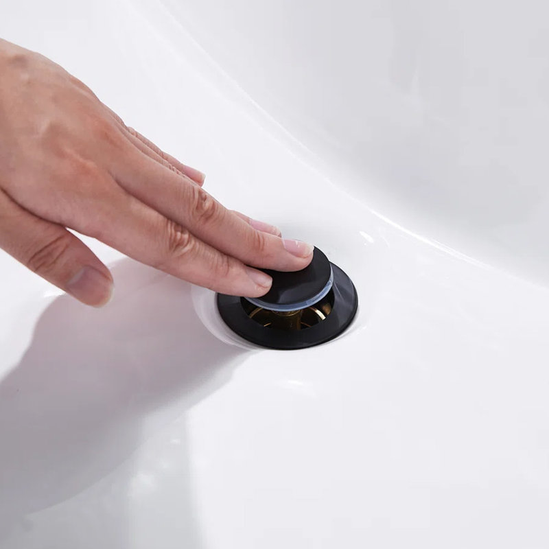 Waterfall Widespread Bathroom Faucet with Drain Assembly, Matte Black