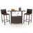 Brayden Studio Bar Set with Polyethylene (PE) Wicker Outer Material