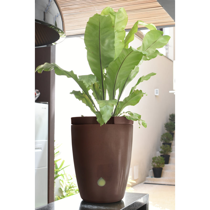 Vutyo ECOBO 15.7 inches Eco-Friendly Round Pot Planter, MaresiaIndoor/Outdoor For Season Use, Brown, 1
