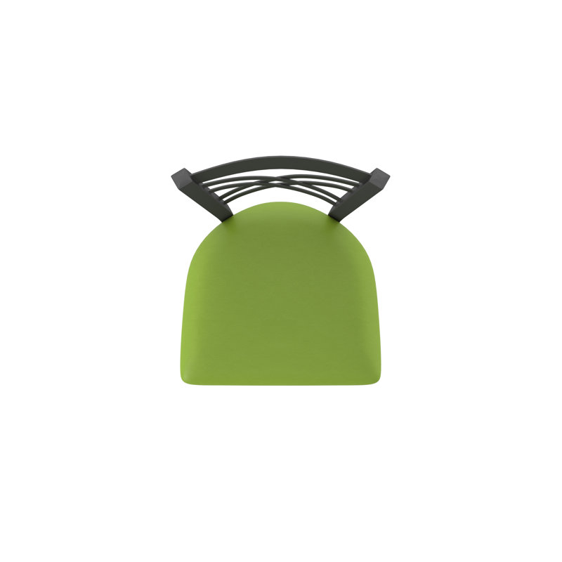 820 Catalina Swivel Stool, Pewter, Vinyl-Canter Kiwi Green, Bar Stool (30" Seat Height)