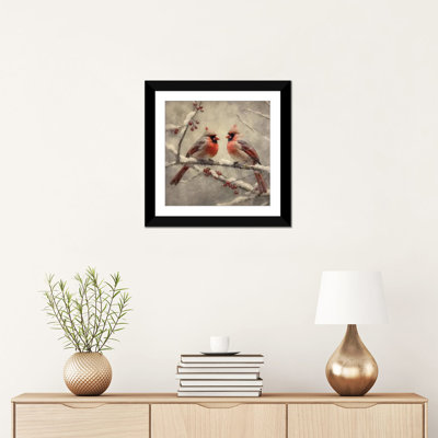 Christmas Cardinals - Wall Art Print - encadré, papier d'art