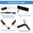 55.9-inch Black LED Novel Floor Lamp with Remote Control Colour Light Change