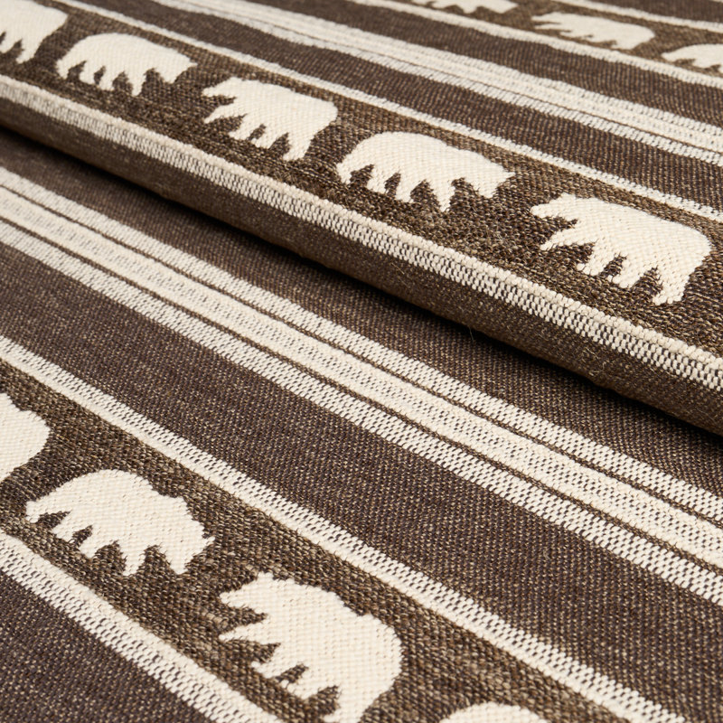 Koda Stripe Fabric, Brown