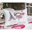 Drap-housse et coussin décoratif Ambesonne Paris, rose pâle, mauve, blanc-106793821