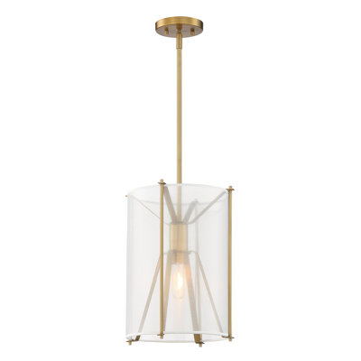 Heitor 1 - Light Old Satin Brass Unique/Statement Pendant