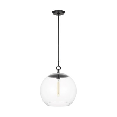 Luminaire suspendu noir à 1 lumière Bronsyn