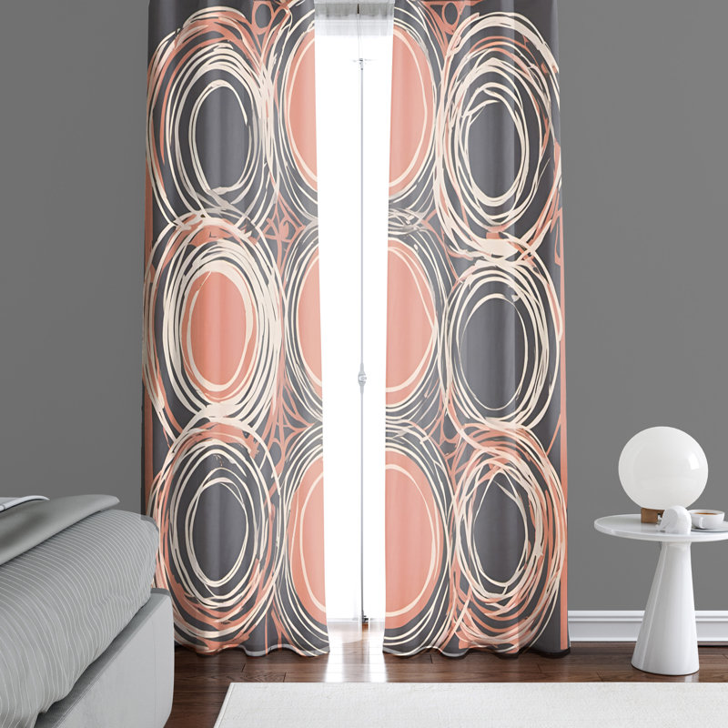 Semi Sheer Curtain Pair, 40" W x 82" L