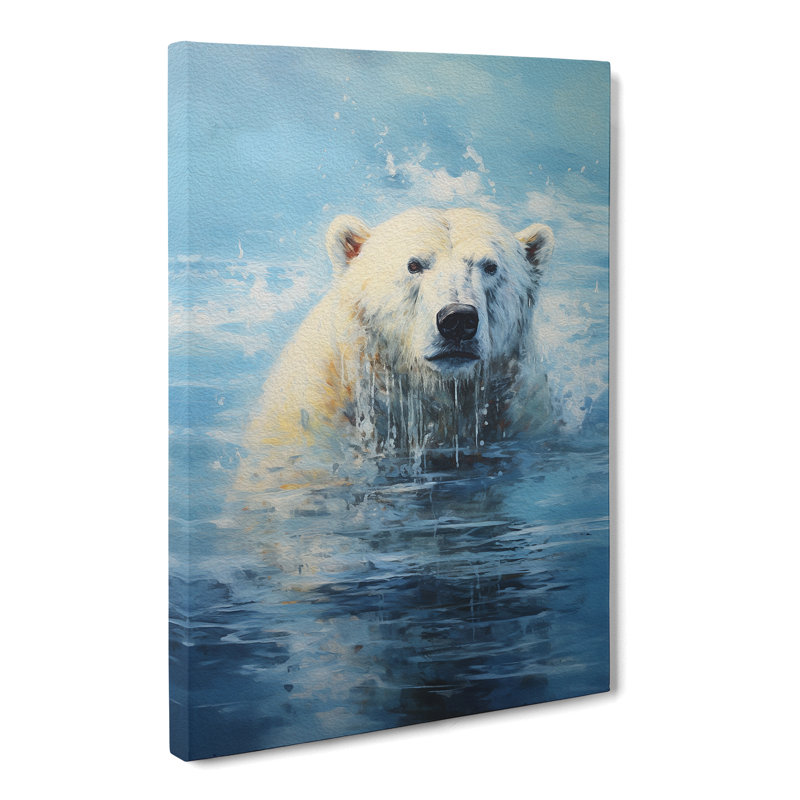 Polar Bear Informel - Wrapped Canvas, 60cm H x 40cm W x 3cm D