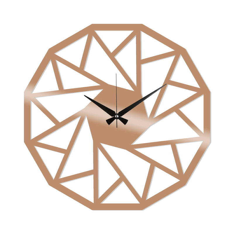Horloge murale Hilkeus, Cuivre / noir
