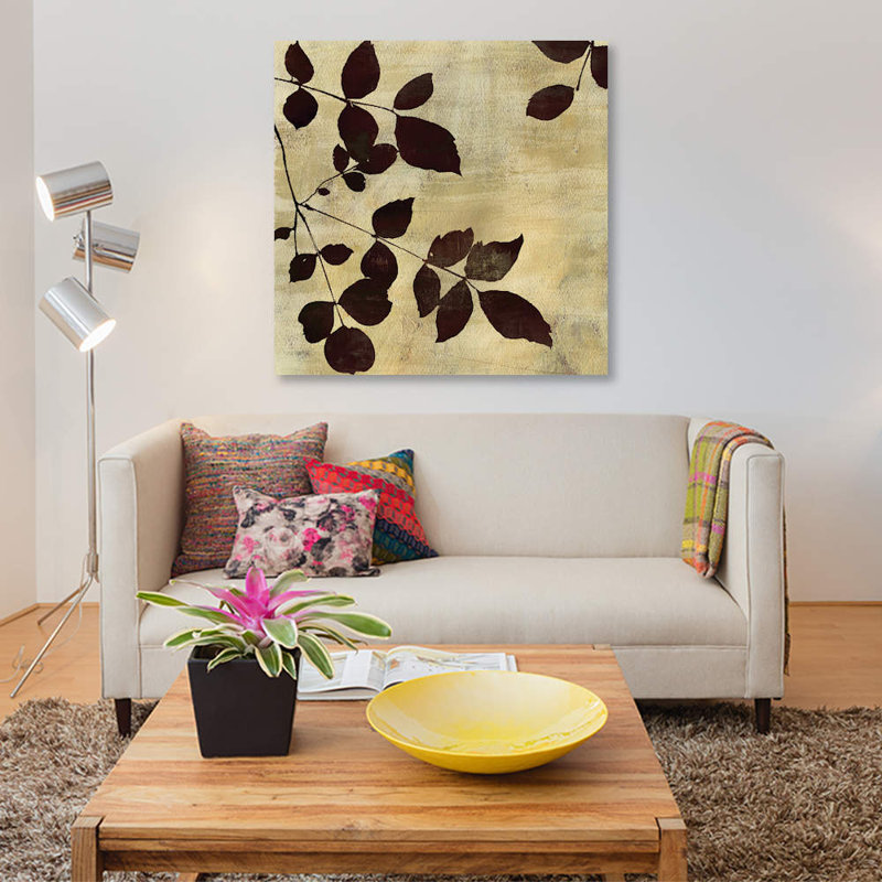 «Leaf Study», impression sur toile, H 12 po x l 12 po x P 0,75 po, Pas de tapis, Toile tendue