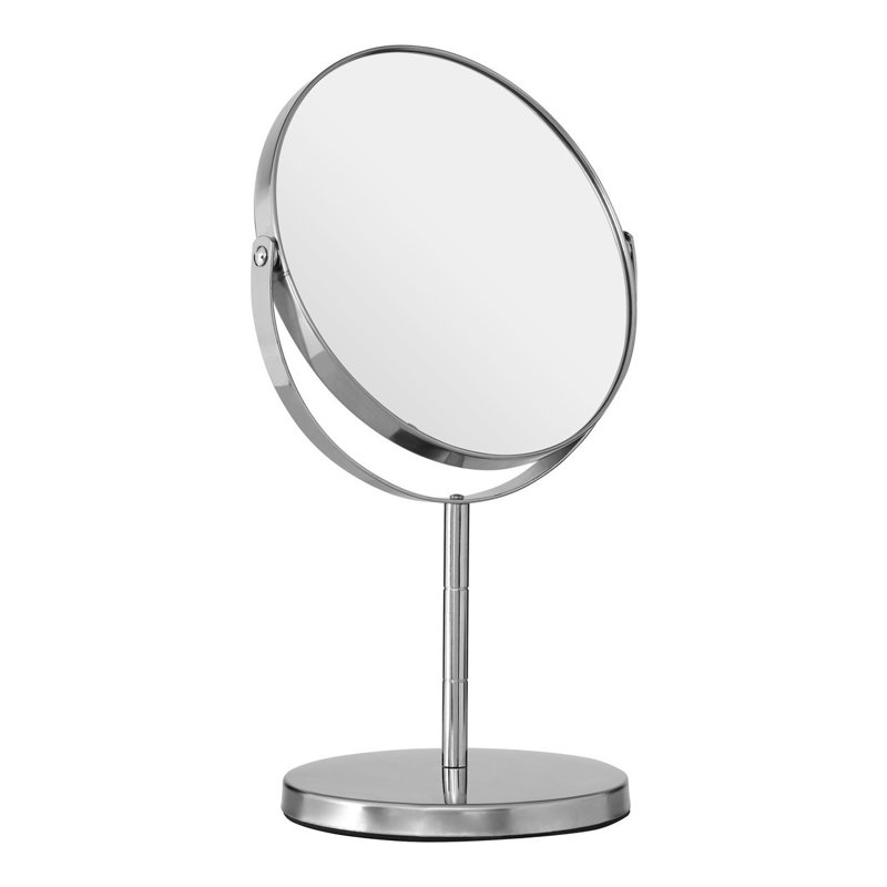 Metal Flat Mirror, 26cm H x 15cm W, Silver