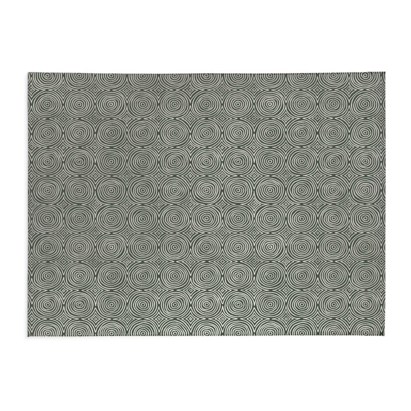 Tapis de cuisine anti-dérapant Rolling Circles, Chimichurri, Rectangle 5 pi x 7 pi