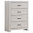 Geary Coastal White Rectangular 4-Drawer Chest-1793845431