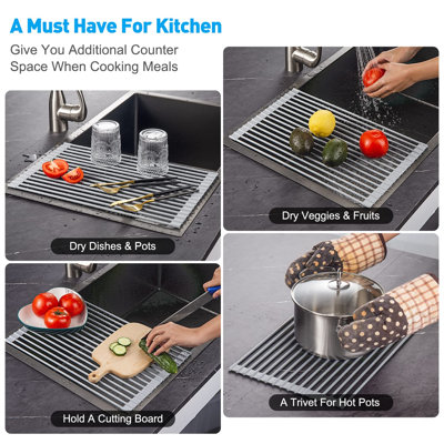 Roll Up Dish Drying Rack Over The Sink, 17.5'' X 11.2''