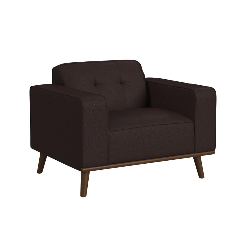 Chaise Carillo avec façade en bois brun caillou, Brun