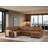 Faux Leather Fabric U-Shape Sectional Sleeper Sofa (Pull-Out Bed) With Storage Chaise