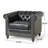 Anduin Faux Leather Chesterfield Chair-484202060