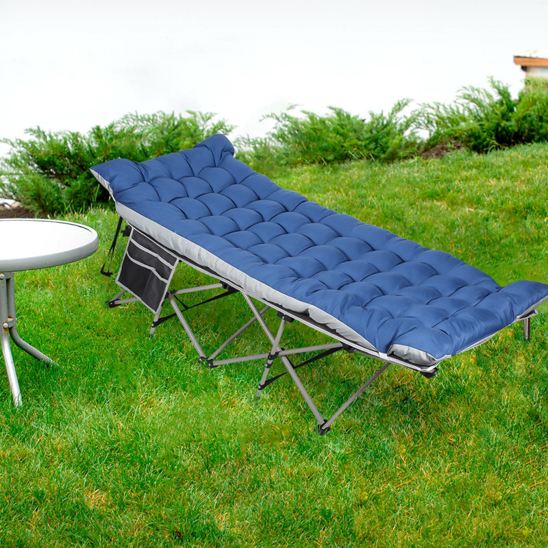 Lit de camp portatif, Bleu