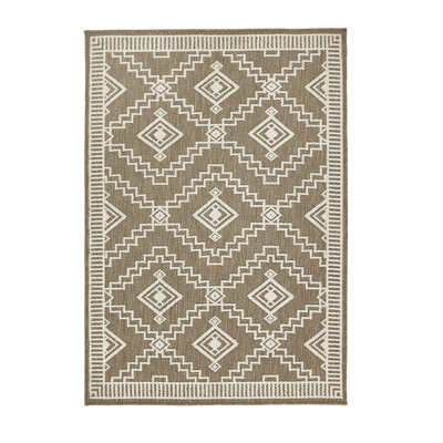 Rectangle Geometric Flatweave Indoor / Outdoor Area Rug
