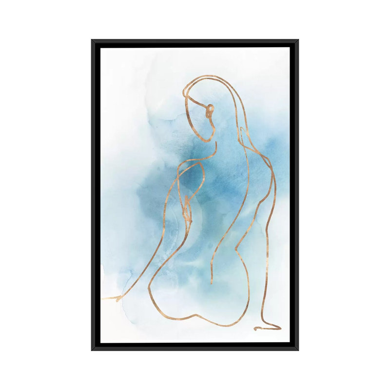 Figurative II par Isabelle Z - impression d'art graphique, Toile avec cadre noir, H 26 po x l 18 po x 1,5 po, Aucun mat