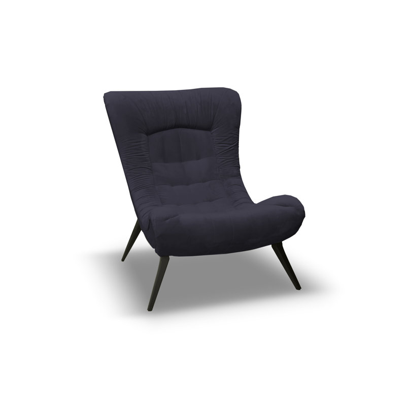 Mascarenaz Upholstered Slipper Chair, Black