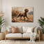 «Dogs Wirehaired Pointing Griffon», art mural en métal brun-206189646