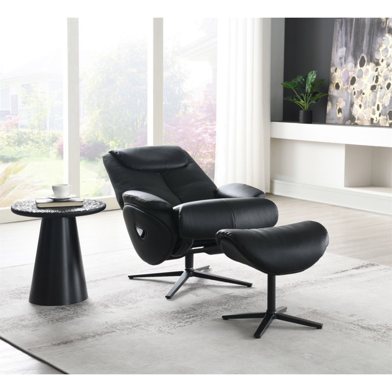 Fauteuil d'appoint pivotant avec repose-pieds Motion