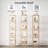 4 Cube Glass Shelf, 4-tier Bookshelf, Display Shelf Rack, Metal Storage Rack With Tempered Glass, Modern Style For Living Room, Bathroom, Kitchen, Golden-116073921