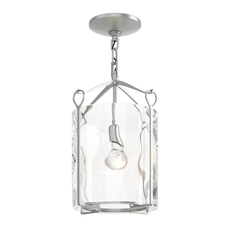 Bow 1 - Light Semi Flush Mount, Water Clear, Vintage Platinum