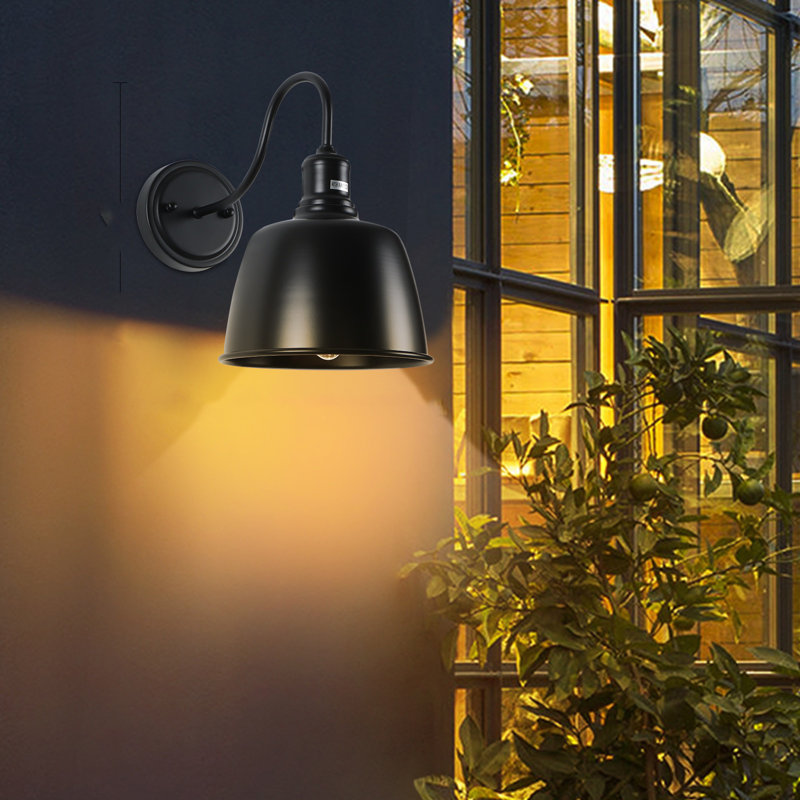 7.08" 1 - Light Modern Black Bedside Wall Sconces Lighting Fixture