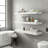 White Floating Wall-Mounted Shelves (2-Pack), With Invisible Brackets, Adaptable To Multiple Spaces, Serving Both Decorative And Storage Purposes.-192938487