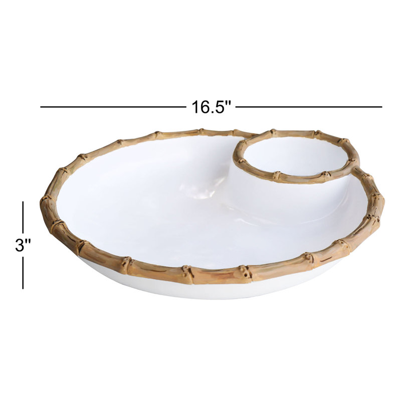 Vida Melamine Chips And Dip Platter