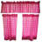 Gingham Cotton Blend Tailored 58'' W Kitchen Curtain-59082059