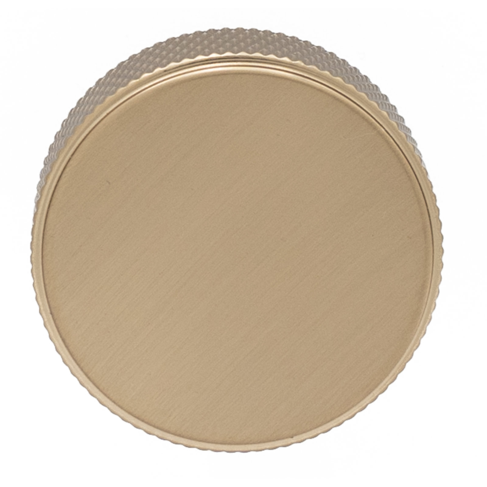 Kent Knurled Round Cabinet Knob, 1.38", Champagne Bronze