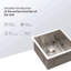 Évier de cuisine encastrable 13 po - 13 po x 15 po x 9 po - Évier de cuisine en acier inoxydable encastrable à profondeur unique de calibre 16 de 9 po