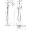 Robinet de baignoire autoportant avec douche à main 1,75 GPM hansgrohe Tecturis S-98961152